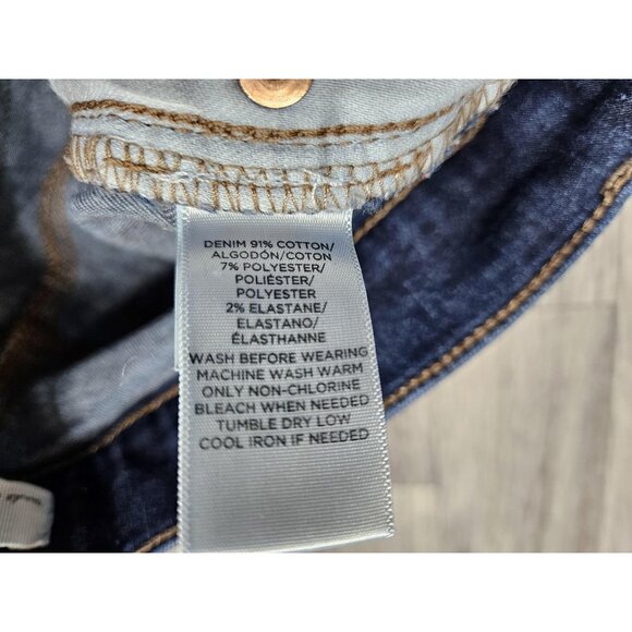 (3/$35) LOFT Jeans Womens 26 / 2 Blue Modern Skinny Raw Frayed Hem Ankle Denim - Picture 8 of 13